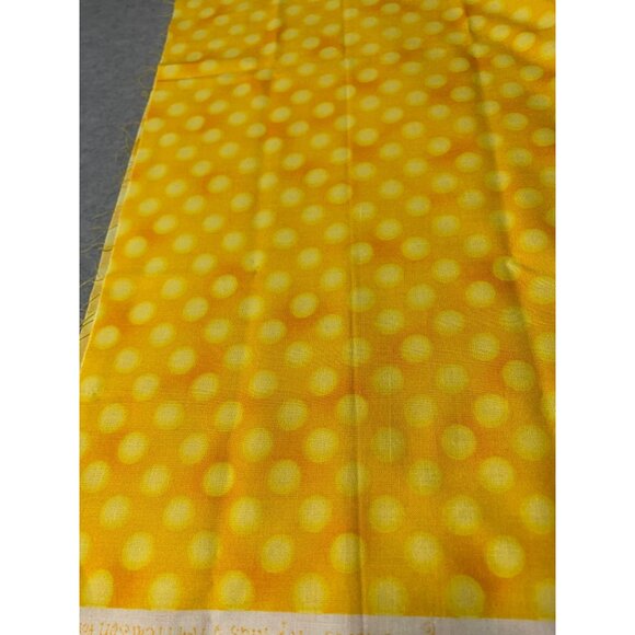 Yellow Polka Dot Fabric 18x22" Quilting Cotton By Moda Fabrics - Picture 7 of 8